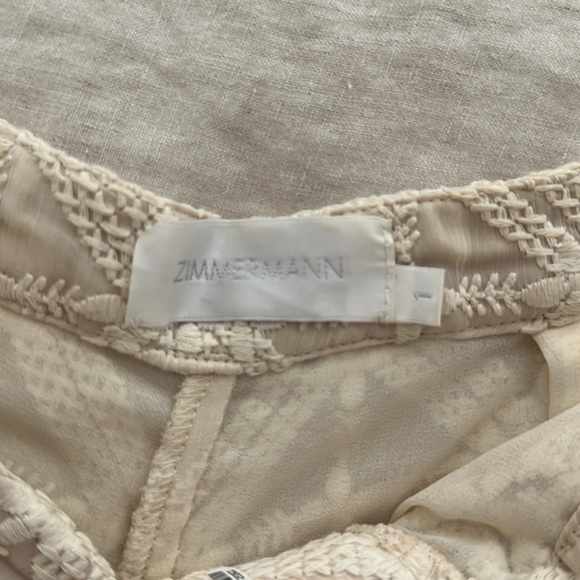 Ivory lace zimmermann shorts size 1 - Picture 2 of 3